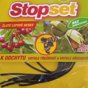  Vrtule ořechová lepové desky Stopset desky žluté na vrtuli třešňovou a ořechovou 20x20cm (4 ks)